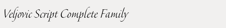 Veljovic Script Complete Family